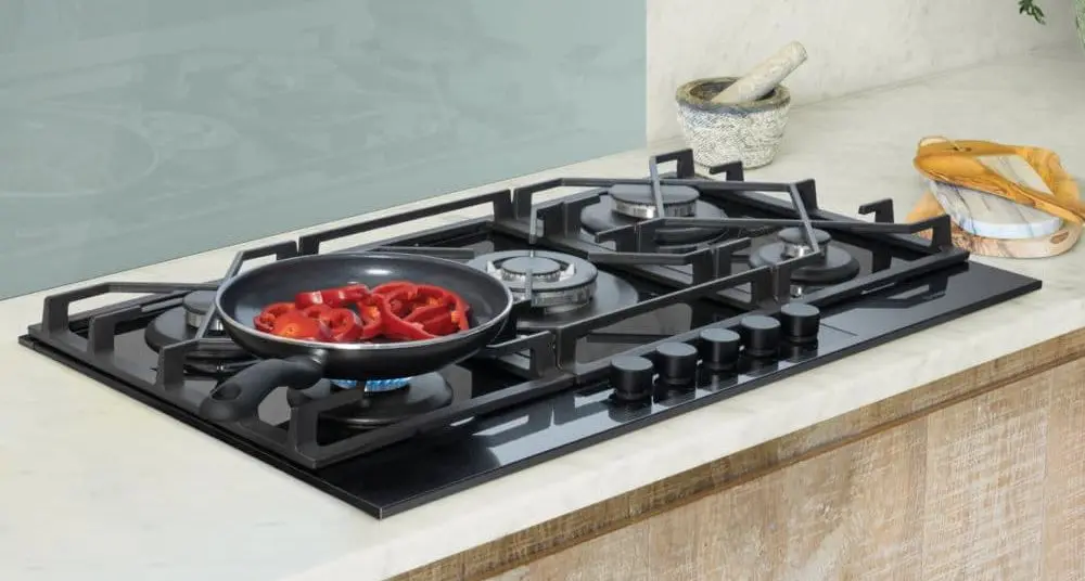 5 Ring Gas Hob Black With Veg