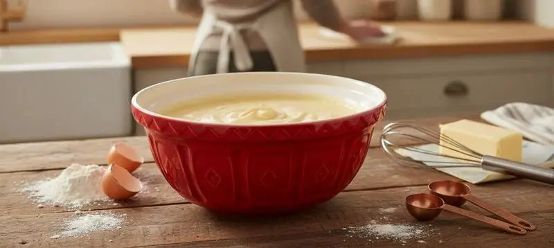 1 Bread Mixing Bowl Ceramic In Bright Red