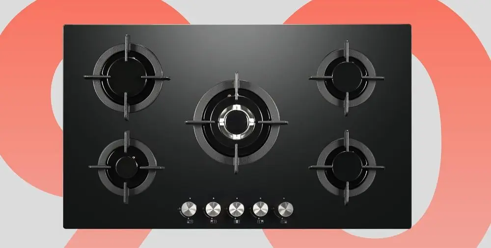 Cookology 5 Burner Gas On Glass Hob In Black