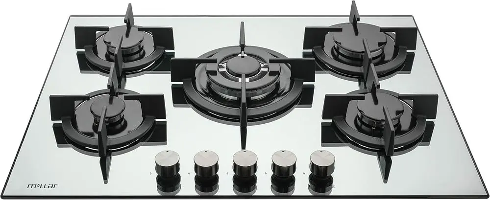 Millar Gas Glass Hob Cooktop x5 Rings
