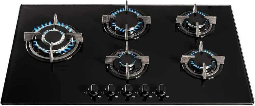 SIA 90 cm Stunning Black Glass Hob