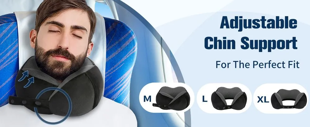 Cirorld Memory Foam Travel Neck Pillow With Tie