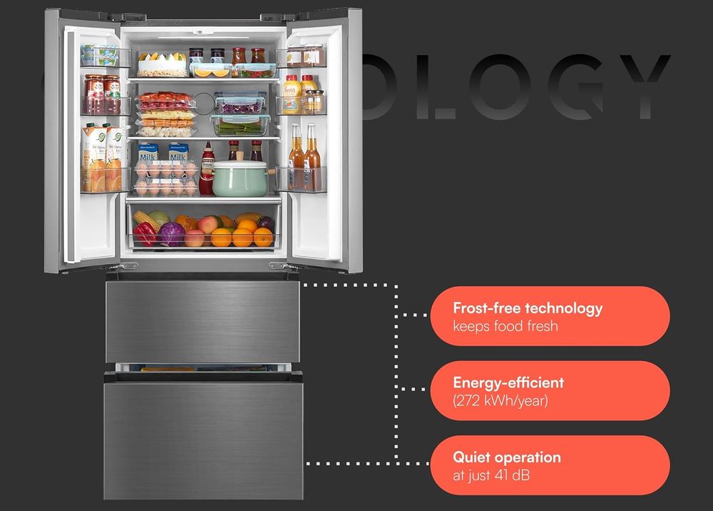 Silver Cookology French Door Fridge Freezer