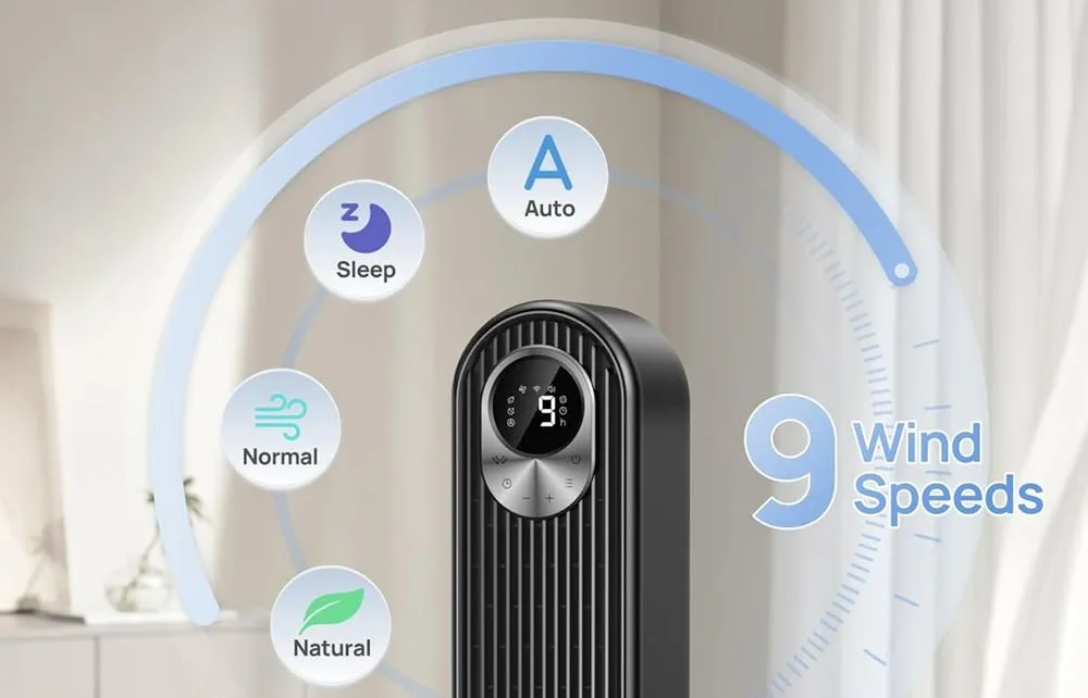 Dreo 42 Inch Tower Fan 9 Speed & AUTO