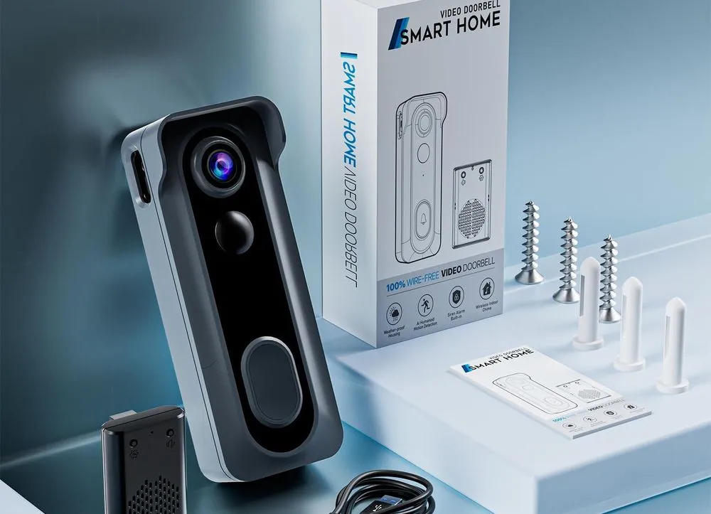 KAMEP Video Doorbell Camera With Box