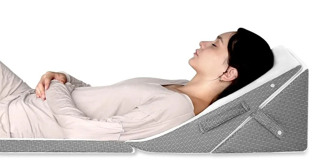 KingPavonini Comfy Bed Wedge Pillow In Grey