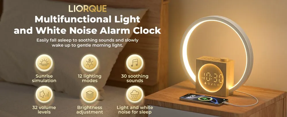 Circular LIORQUE Sunrise Wake-Up Lamp