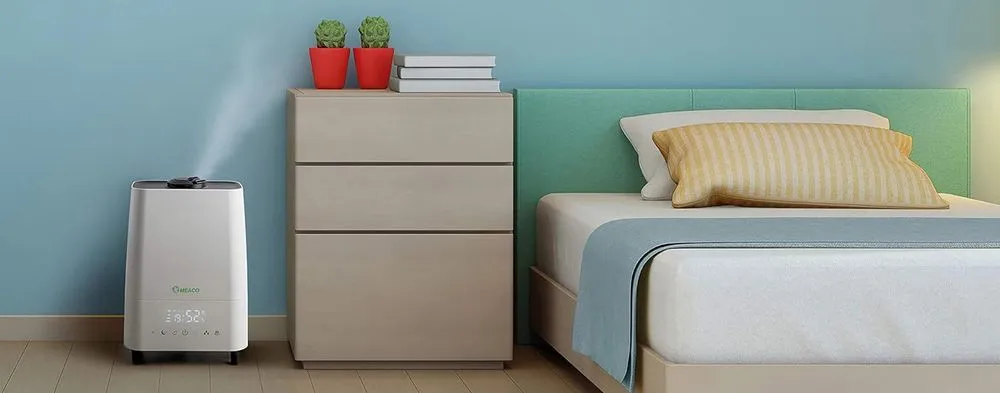 Meaco Deluxe HEPA Air Purifier In Bedroom