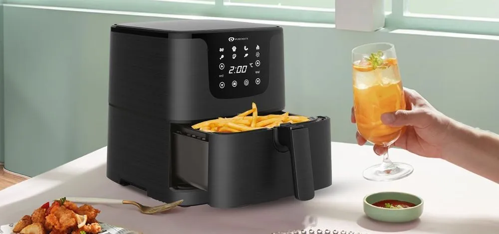 PureMate 5.5L Oil Free Air Fryer With Chips