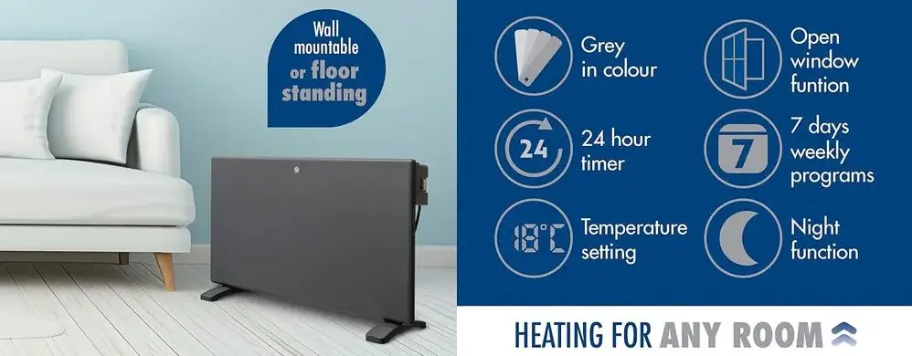 Purus Grey Radiator Heater With Sofa