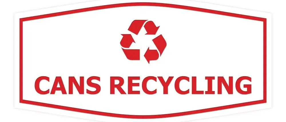 Red Tin Cans Recycling Logo