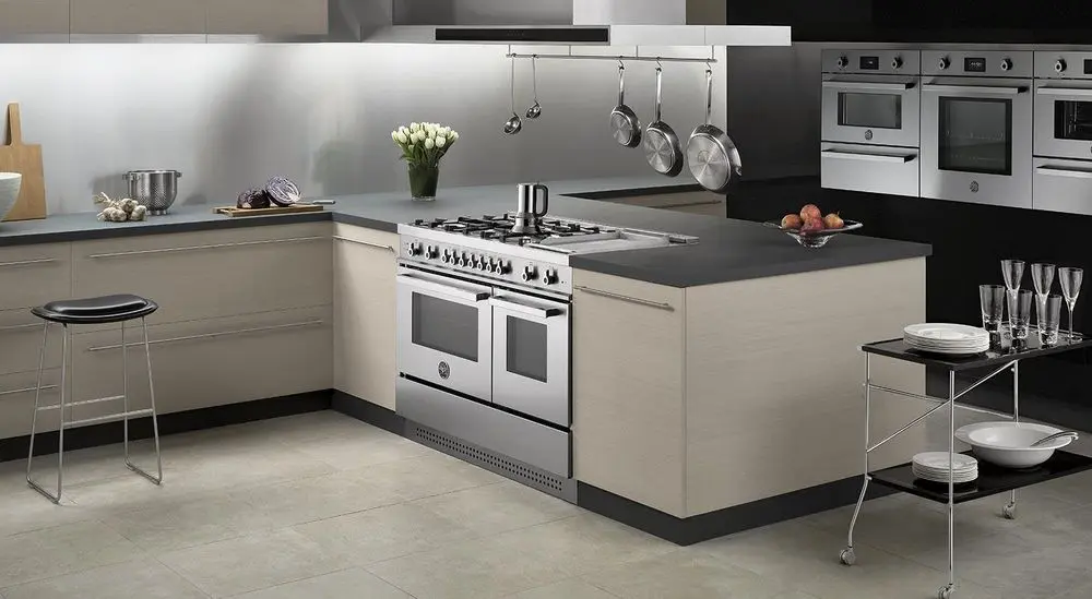 Kitchen Island Dual Fuel Cooker With Gas Hob