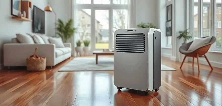 12 Litre Dehumidifier On Wooden Floor