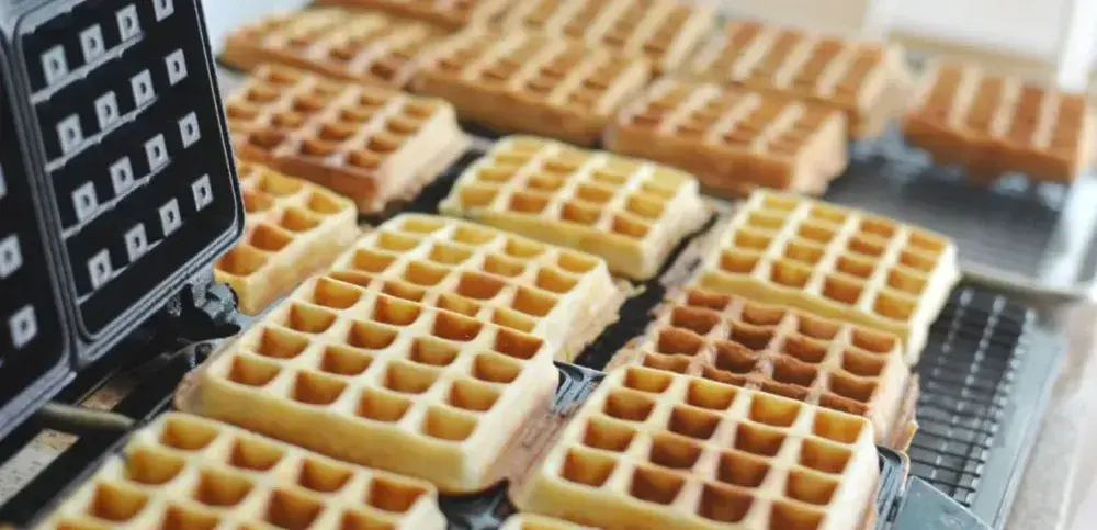 Making Tasty Waffles In Machine