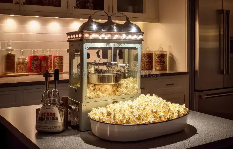 Industrial Popcorn Machine With Lights