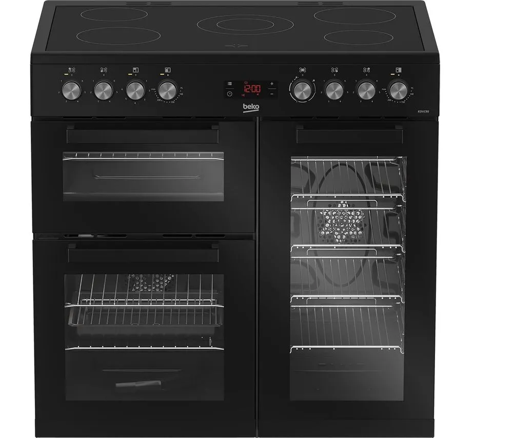 Black Beko KDVC90K Electric Range Cooker