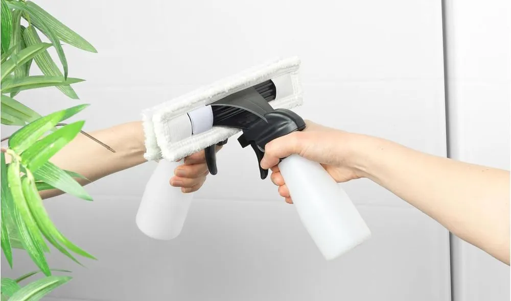 Beldray Cordless Window Vacuum On Mirror