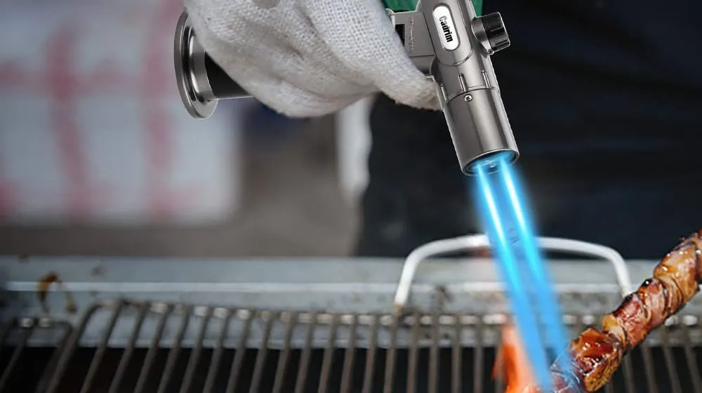 Cadrim Kitchen Blow Torch On Grill Outdoors