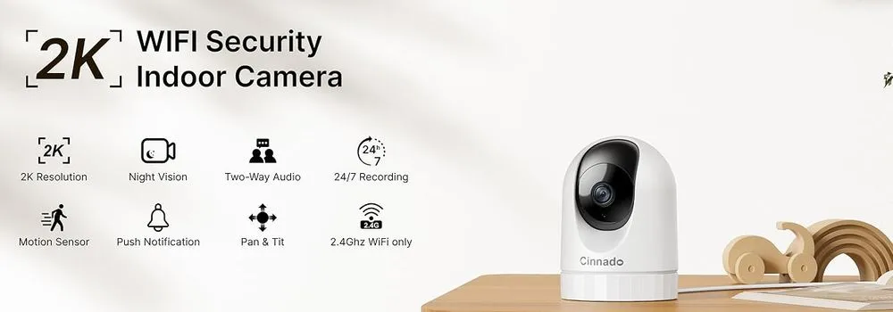 Cinnado 2K Pet Indoor Camera