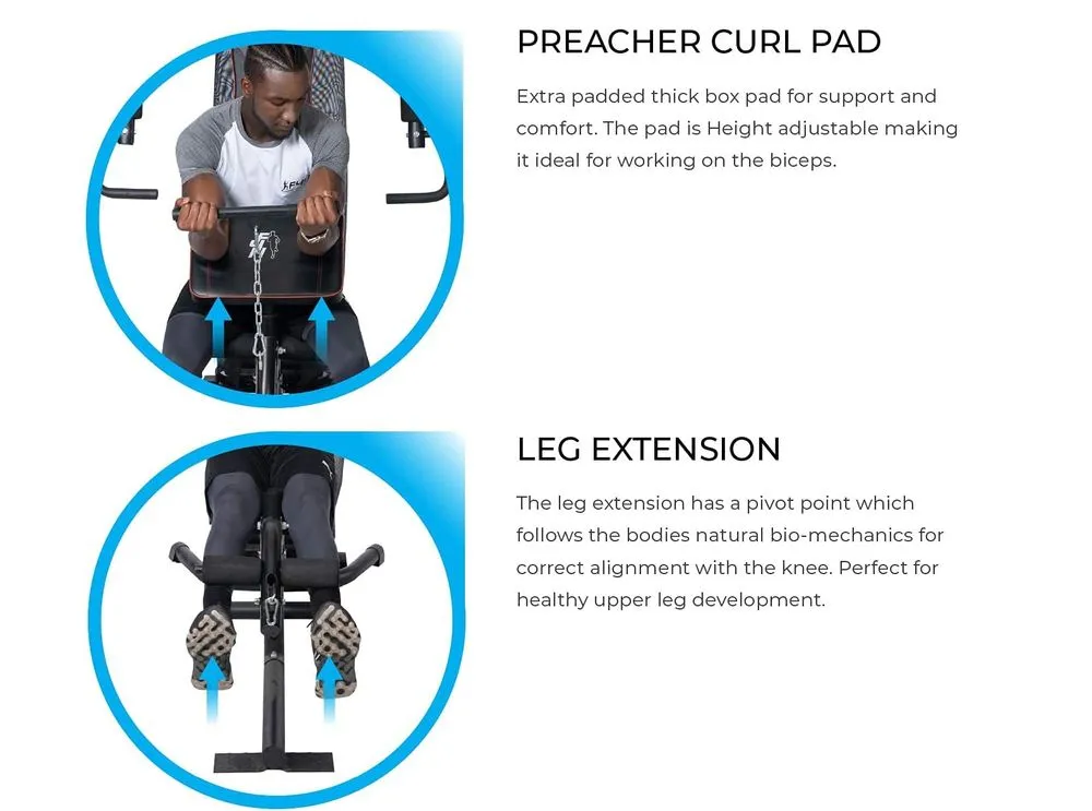 Fit4Home 68 KG Home Multi Gym Preacher