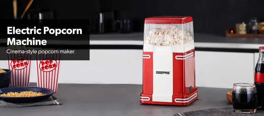 Geepas Popcorn Popper Electric Powered