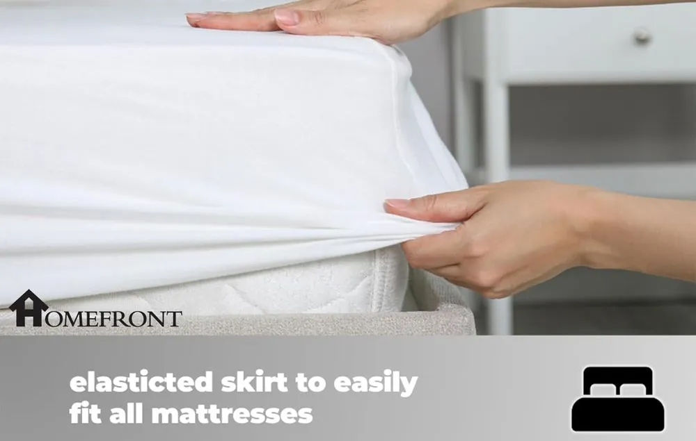 HomeFront Double Fleece Mattress Cover In Skirt