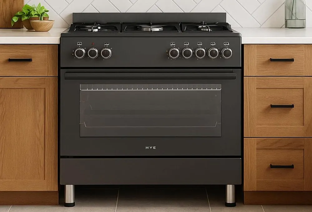 HYE Smart Five Burner Electric Oven In Black
