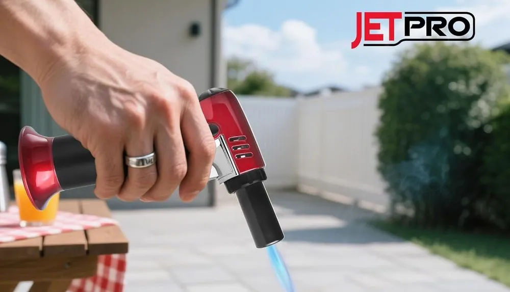 Jetpro Adjustable Flame Kitchen Torch In Patio