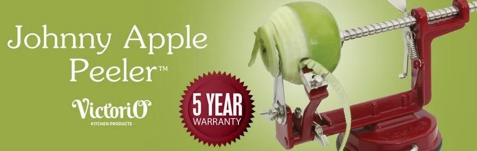 Red Johnny Apple Peeler Corer With Warranty