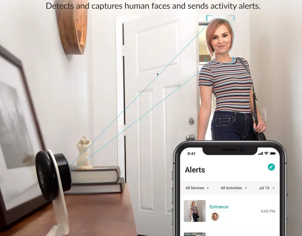 KAMI Face Detection Security Cam With Smartphone