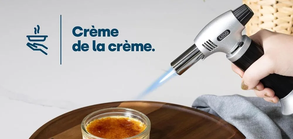 LIVIVO Kitchen Cooking Blow Torch Brulee
