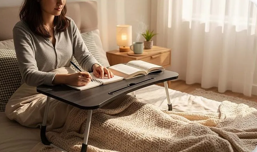 LKH Portable Foldable Laptop Table With Books