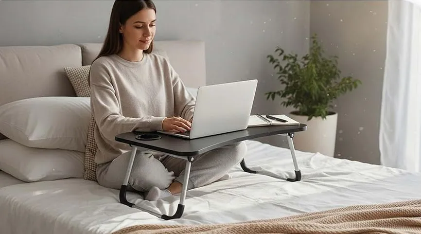 LKH Portable Foldable Laptop Table On Mattress