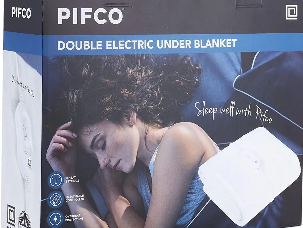 PIFCO Double Heated Electric Blanket In Box