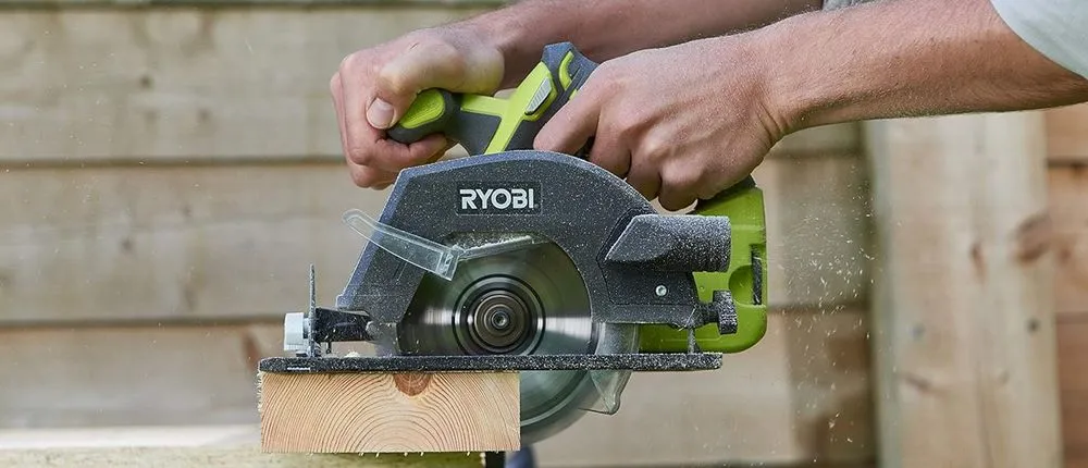 Ryobi R18CSP-0 ONE+ Premium Circular Saw Cutting Plank