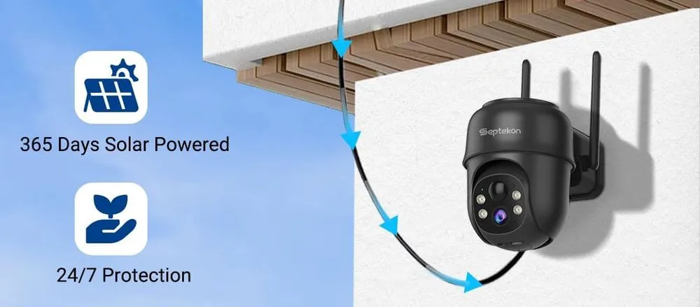 Septekon 360 Security Camera On House Wall