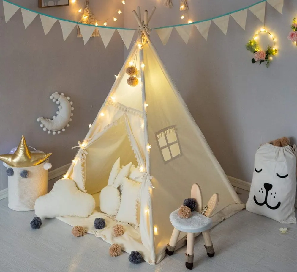 TreeBud Kids Themed Teepee Tent Close Up