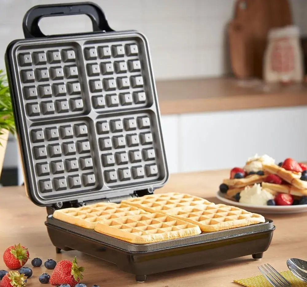 VonShef Large Quad Waffle Machine x4 Slices