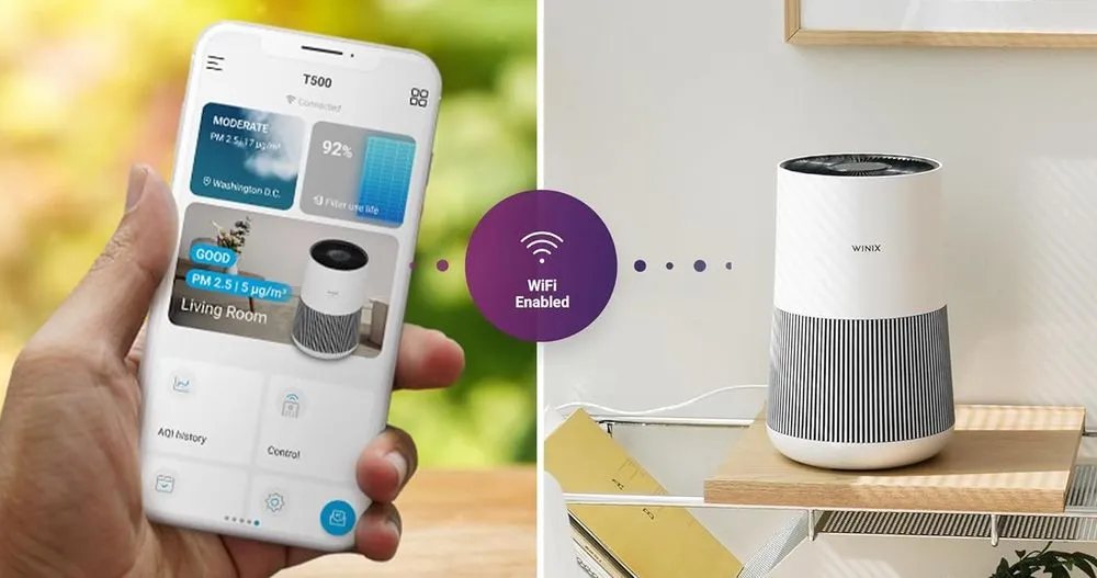 WINIX T500 Air Purifier For Home Use Plugged In