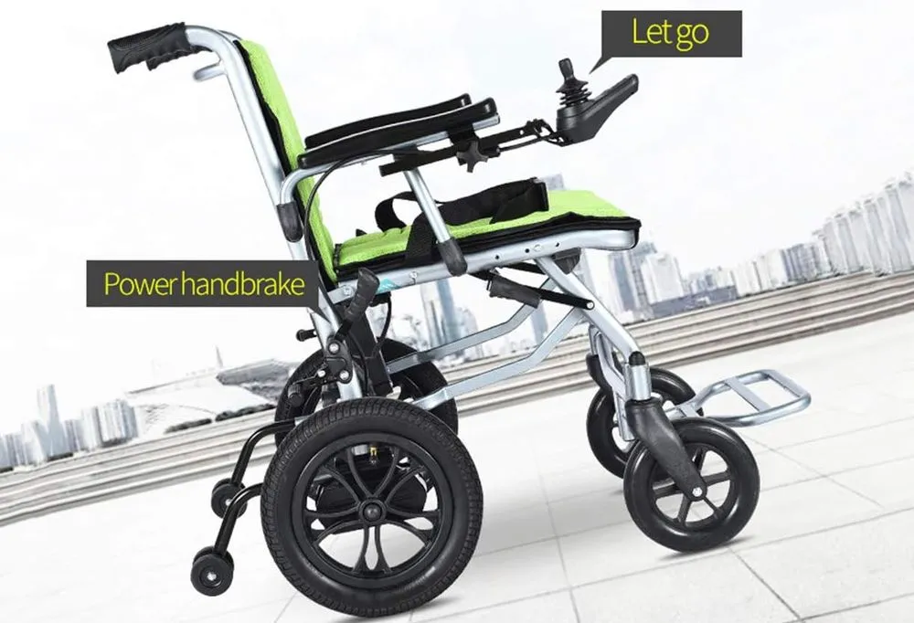 XHY Electric Folding Wheelchair With Hand Brake