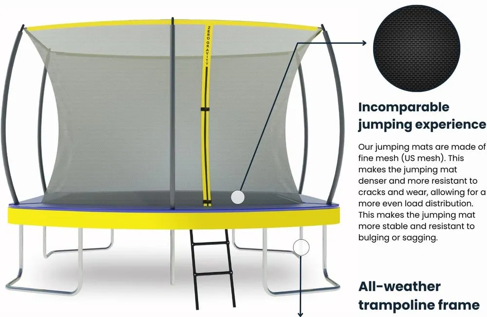 Zero Gravity Ultima 5 Trampoline With Net & Ladder