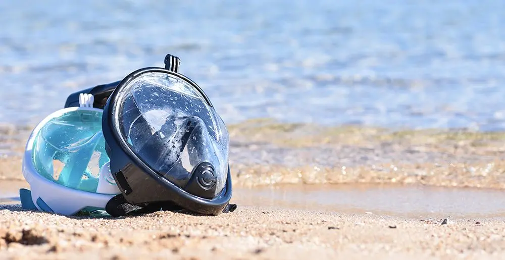 Scuba Diving Mask Black & White