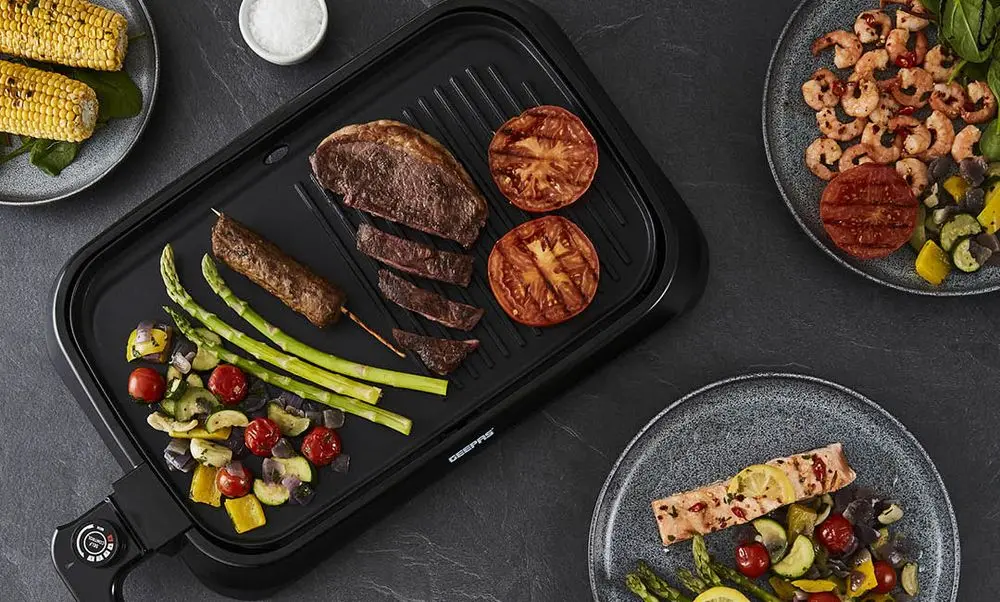 Tabletop Barbecue Grill With Veg & Meat
