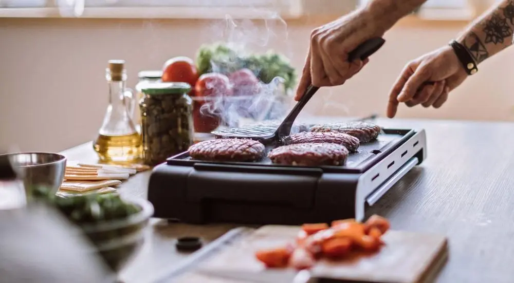 Portable Flat Top Grill In Kitchen