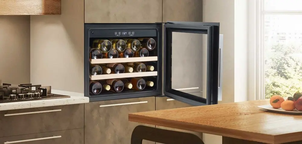 Small Wine Cooler With Open Door