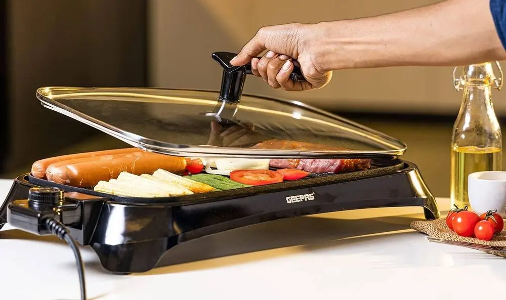 Portable Flat Top Grill Glass Cover