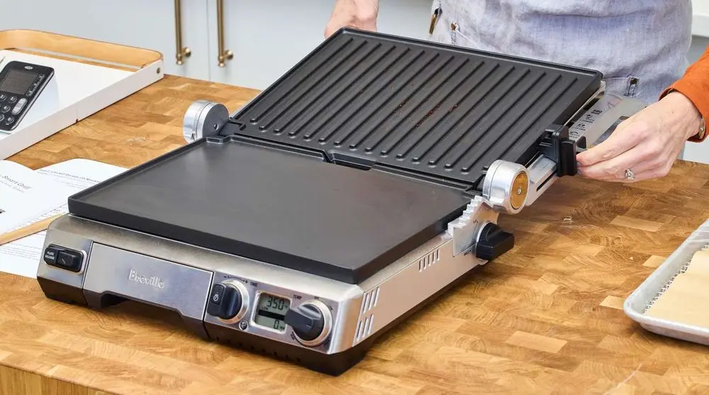 Electric Tabletop Grill In Chrome