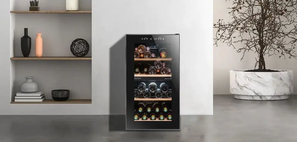 Shallow Wine Fridge On Floor