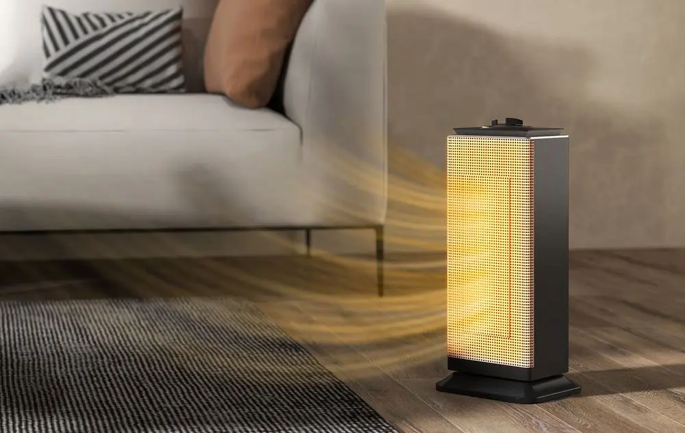 Black Living Space Electric Fan Heater