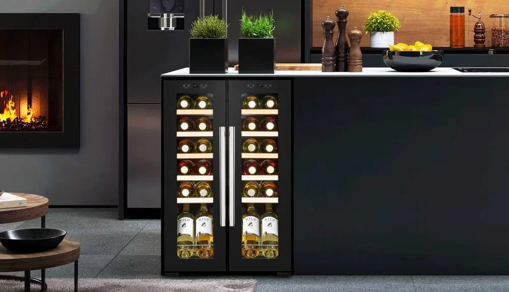 Wine Beverage Fridge Double Door